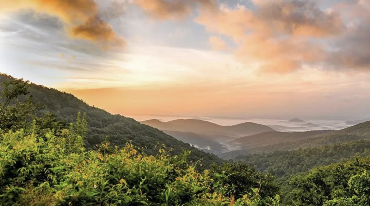Sunset view in Dahlonega